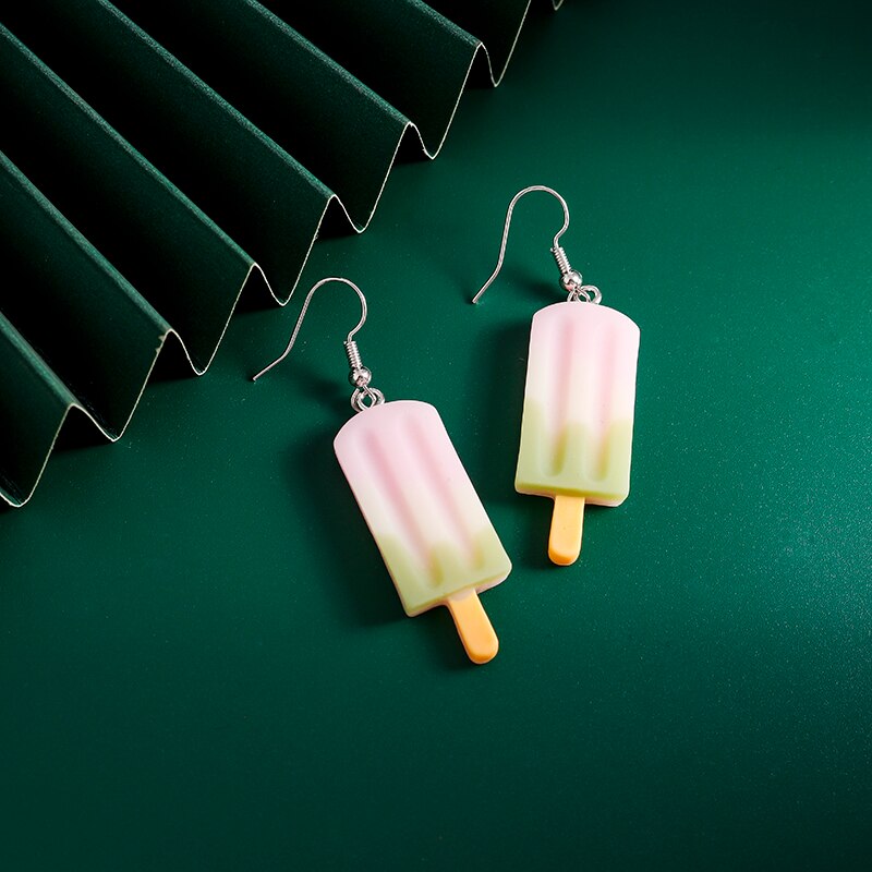 29 Styles Colorful Lovely Resin Summer Ice Cream Dangle Earrings Women Gifts