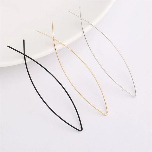 1 Pair Long Wire Fish Drop Dangle Earrings Trendy Women Fashion Earrings Jewelry