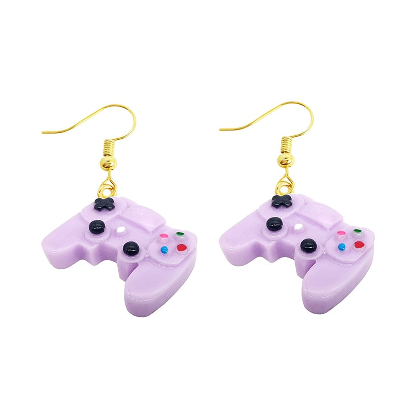 Violet Controller Drop Earrings Women Art Fashion Cartoon Earrings Creative