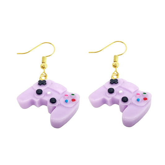 Violet Controller Drop Earrings Women Art Fashion Cartoon Earrings Creative