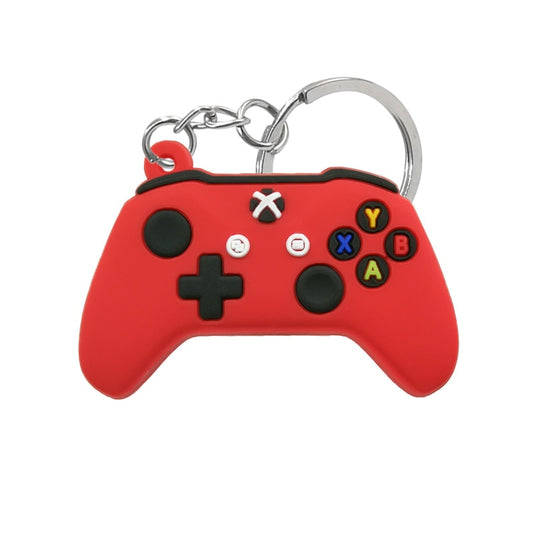 Bright Red Gaming Pad PVC Keyring Cute Cartoon Style Keychains Bag Car Pendant