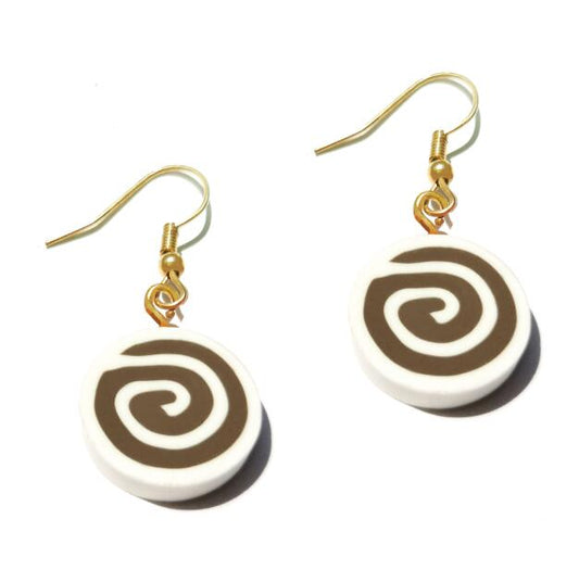 Chocolate Slice Candy Drop Earrings Cartoon Art Women Party Jewelry Ear Fashion