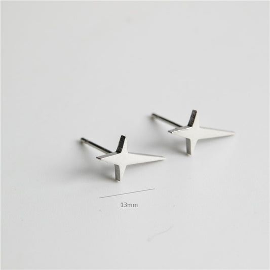 Long Star Stainless Steel Earrings Women Jewelry Small Studs Gifts Earring