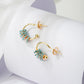 Modern Blue Arch Stud Earrings Minimalist High Fashion Earring Studs Jewelry