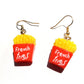 French Fries Resin Handmade Drop Earrings Cartoon Art Women Party Jewelry Ear