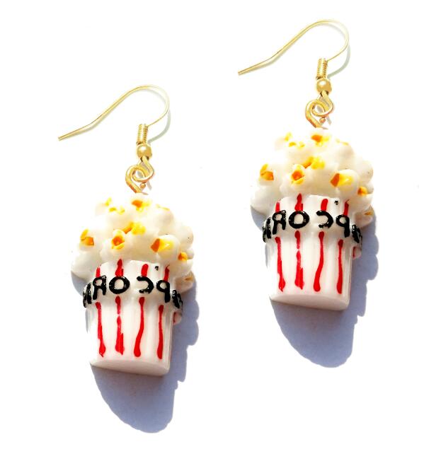 Popcorn Cup Drop Earrings Cartoon Art Women Party Jewelry Ear Fashion Pendant