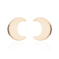 Gold-colored Moon Shape Stainless Steel Mini Stud Earring Ear Piercing Modern