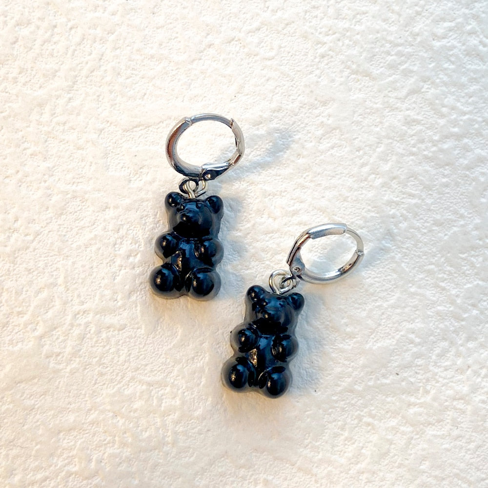 Black Bear Design Lady Cute Dangle Earrings for Women Jewelry Girls Earrings