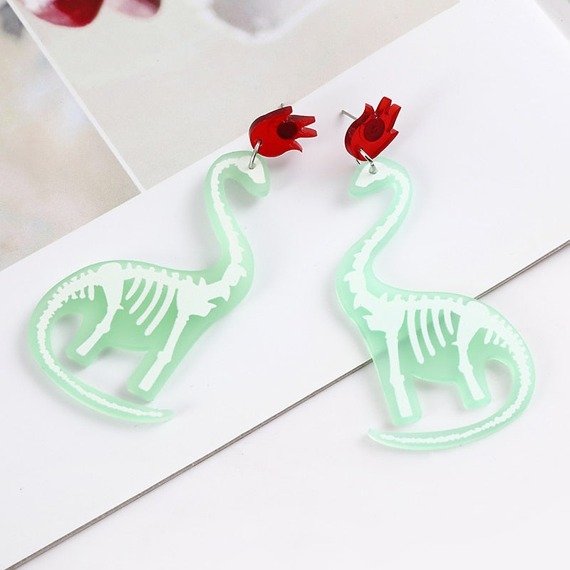 47 Styles Guitar Fish Eye Acrylic Drop Earrings Female Travel Cartoon Earrings