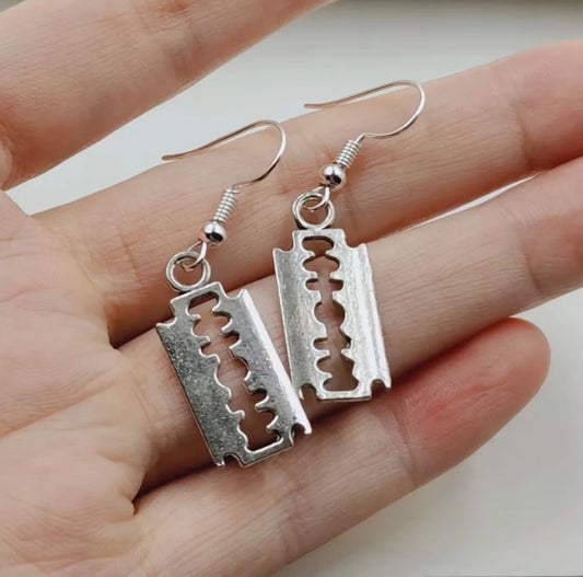 Metal Razor Drop Earrings Women Party Wedding Jewelry Dangle Gifts Earrings