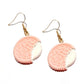 Resin Pink Cookies Drop Earrings Women Art Fashion Cartoon Earrings Creative