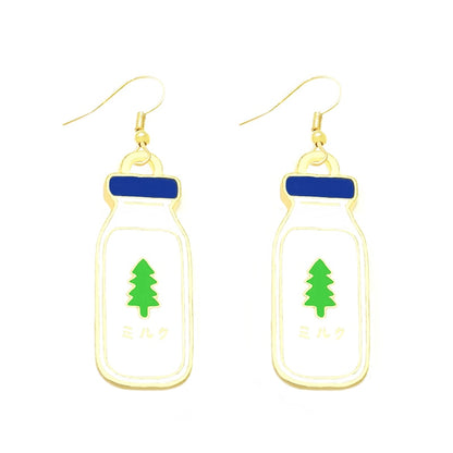 Bottle Drop Earrings Cartoon Ear Pendants Accessories Women Art Jewelry