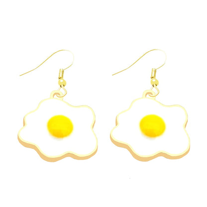 Egg Drop Earrings Cartoon Ear Pendants Accessories Women Art Jewelry