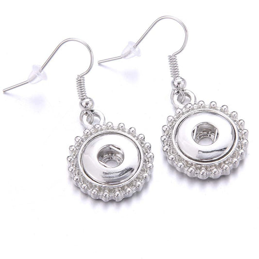 Cute Snap Button Design Dangle Earrings for Fashion Stylish Jewelry Drop