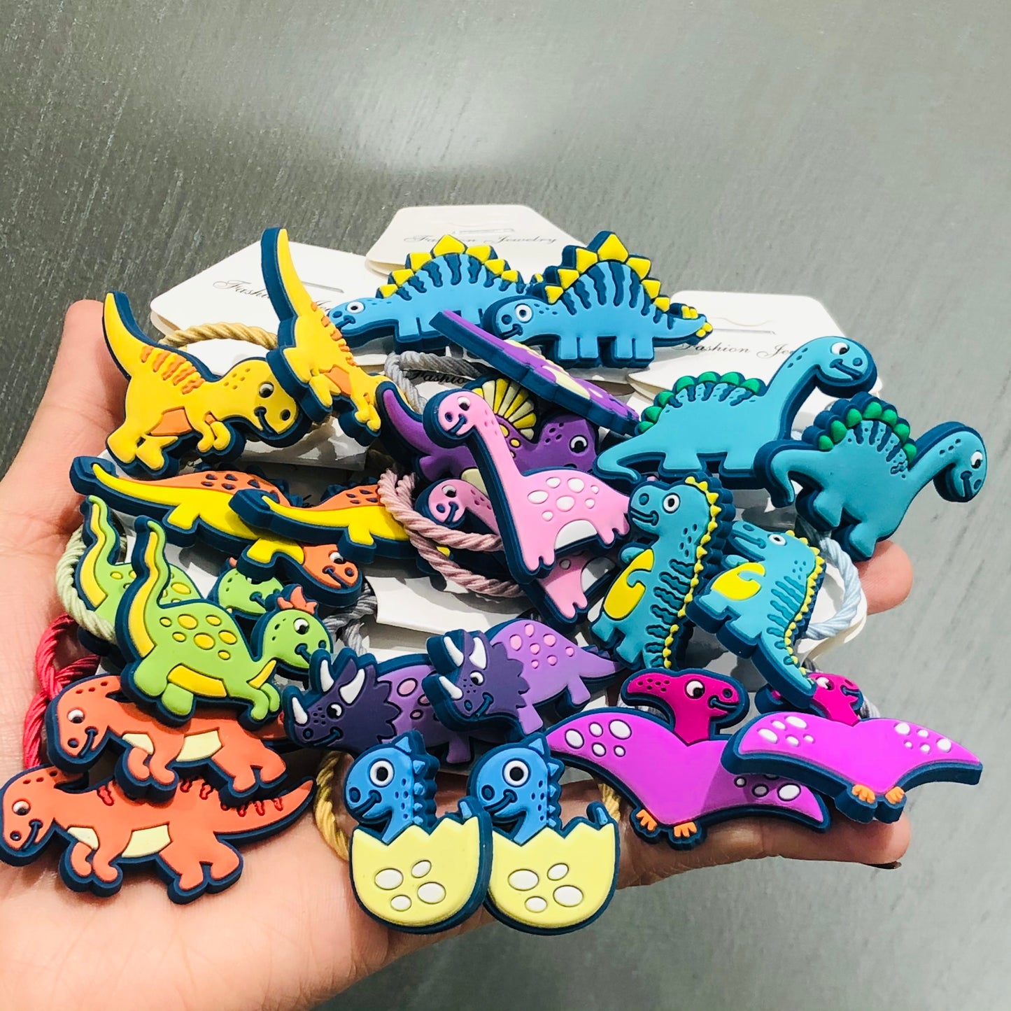 24 Styles 2Pcs/set Dinosaur Animal Hair Accessories Children Rubber Bands