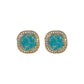 Rhinestone Decor Geometric Design Stud Earrings for Women Girls Ear Studs