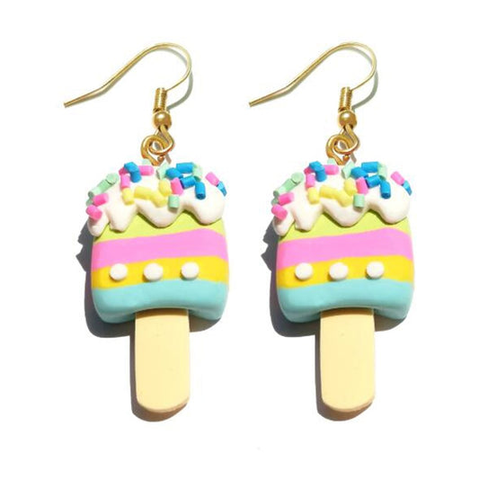 Funny Cute Ice Cream Sprinkles Drop Earrings Women Creativity Jewelry Cute