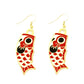 Big Eye Fish Drop Earrings Cartoon Ear Pendants Accessories Women Art Jewelry