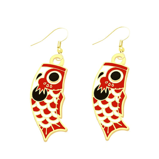 Big Eye Fish Drop Earrings Cartoon Ear Pendants Accessories Women Art Jewelry