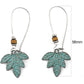 Turquoise Leaf Pendant Lady Cute Dangle Earrings for Women Jewelry Girls