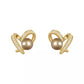Rhinestone Heart Decor Stud Earrings for Women Girls Ear Studs Jewelry Gift