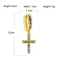 1pc Colorful Rhinestone Cross Cartilage Earring Ear Piercing For Women Girl
