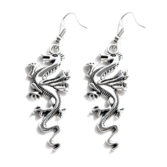 Handmade Dragon Metal Drop Earrings Women Travel Fashion Cartoon Earrings