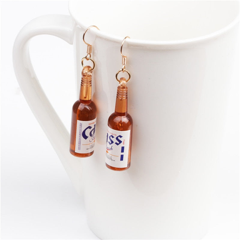 12 Styles Colorful Acrylic Milk Tea Dangle Earrings for Girls Women Birthday