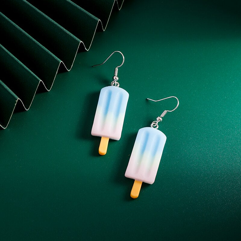 29 Styles Colorful Lovely Resin Summer Ice Cream Dangle Earrings Women Gifts