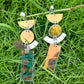Holographic Geometric Detail Dangle Earrings Women Travel Fashion Cartoon