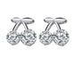 Cherry Stone Stud Earrings Women Girls Summer Party Studs Ear Women Jewelry