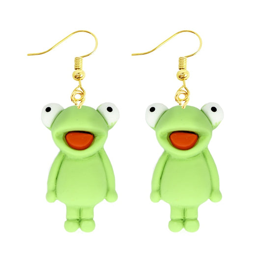 Frog Resin Animal Drop Earrings Women Creativity Jewelry Cute Earring Girls Gift