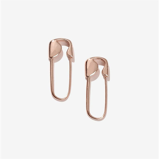 Rose Pink Stud Earrings Paper Clip Pin Earrings Minimalist Fashion Stud Jewelry