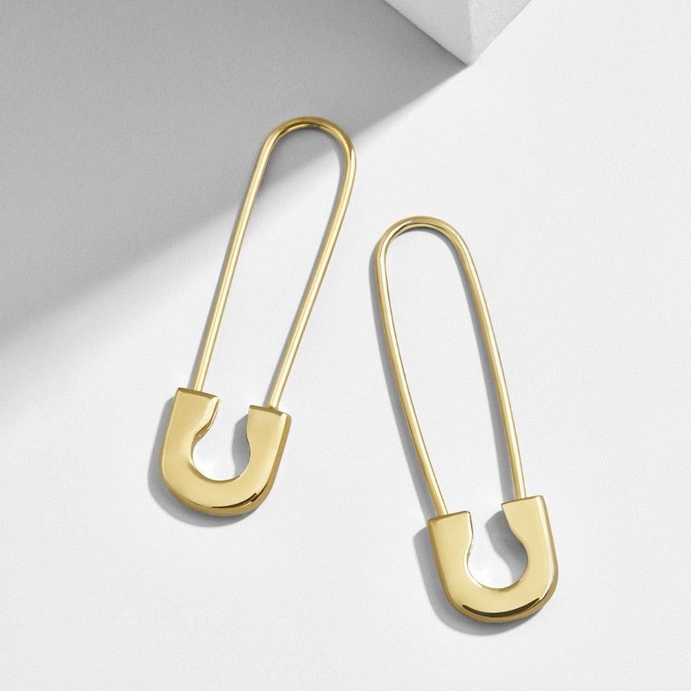 Safety Pin Design Drop Earrings Women Girl Fashion Trendy Jewelry Accessories