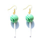 Green Pattern Round Spin Resin Lollipop Drop Earrings Cartoon Ear Pendants