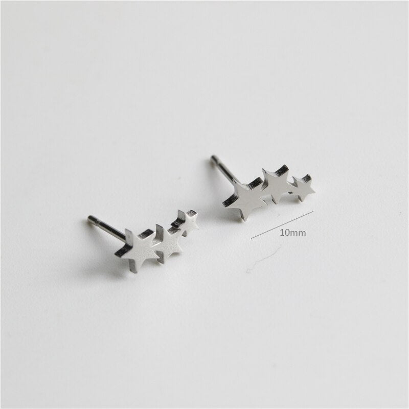 Stars Stainless Steel Earrings Women Jewelry Small Studs Gifts Earring