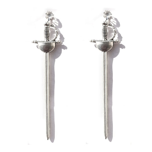 Creative Design Metal Sword Drop Earrings Women Creativity Jewelry Cute Earring