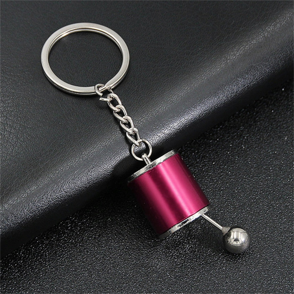 5 Colors Simulation Auto Parts Metal Keychain Speed Gearbox Pendant Keyring For