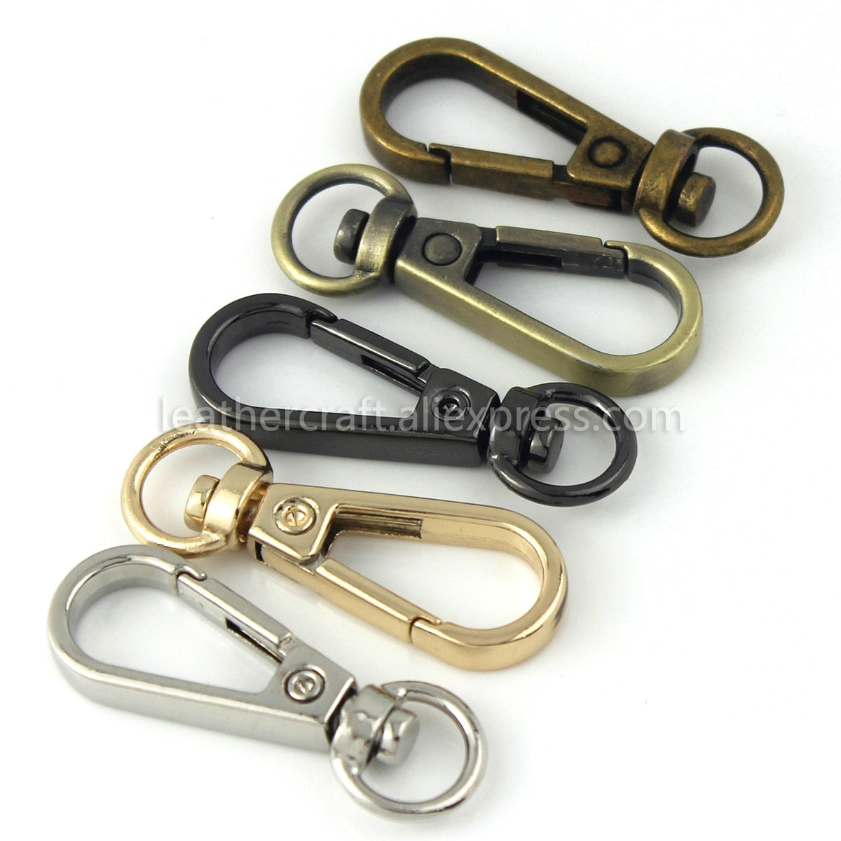 1pcs Metal Swivel O-ring Eye Snap Hook Trigger Clasps Clips for Leather Craft