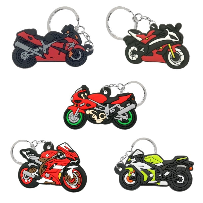 5 Styles Sport Motorcycle Keyring for Men Gift for Him Cute Style Keychains Bag