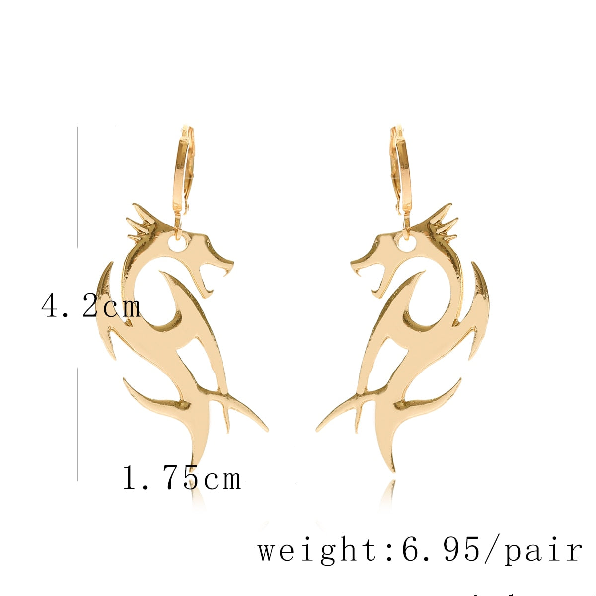 Sharp Dragon Drop Earrings Women Travel Fashion Cartoon Earrings Creative