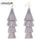 39 Styles  4 Layer Bohemian Multicolor Statement Tassel Dangle Earrings Women
