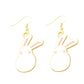 Rabbit Ball Drop Dangle Earrings Cartoon Ear Pendants Accessories Women Art