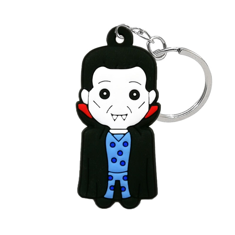 10 Styles PVC Cute Witch cartoon figure key holder magic anime keychains charms