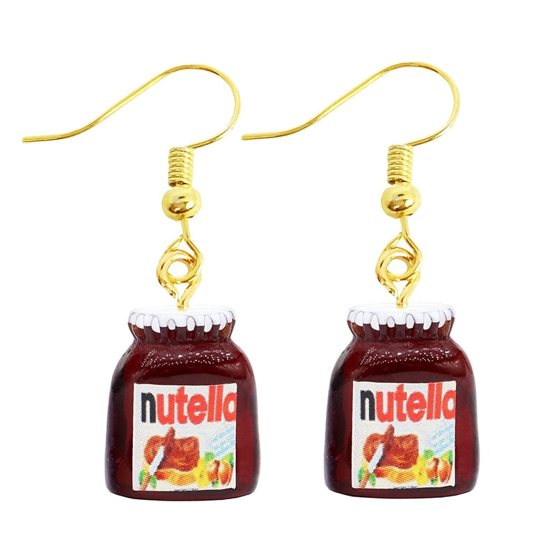 Cute Funny Hazelnut Spread Drop Earrings Women Creativity Jewelry Cute Earring