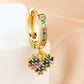 1pc Colorful Rhinestone Heart Cartilage Earring Ear Piercing For Women Girl