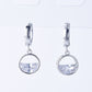 Half Full Crystal Drop Charm Earrings For Women Girl Fashion Modern Jewelry Gift