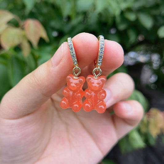 Coral Bear Lady Cute Dangle Earrings for Women Jewelry Girls Earrings