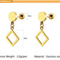 Hollow Rhombus Drop Earrings Women Gifts Earring Cute Girls Eardrop Jewelry