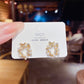 Imitation Pearl Wreath Studs Earring Cute Geometric Zircon Earrings Female